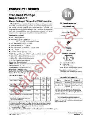 ESD5Z12T1G datasheet  